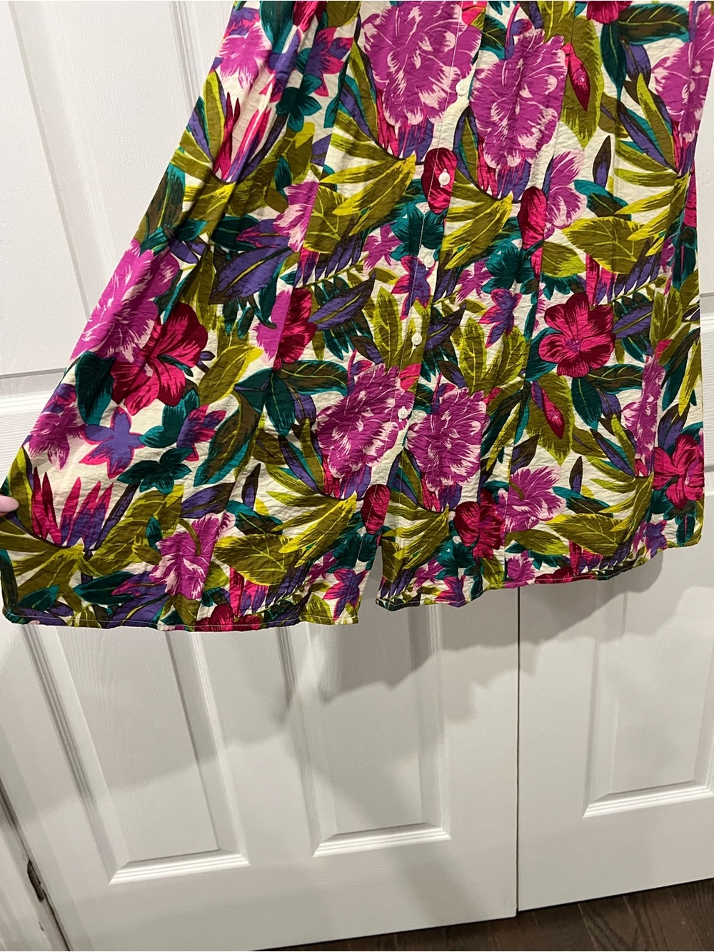 GAP Floral Summer Dress in Pink, Green & Cream - Picture 5 of 5